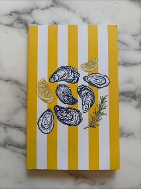 NWOT Denik Classic Layflat Lined Notebook Oyster Yellow Stripe Journal